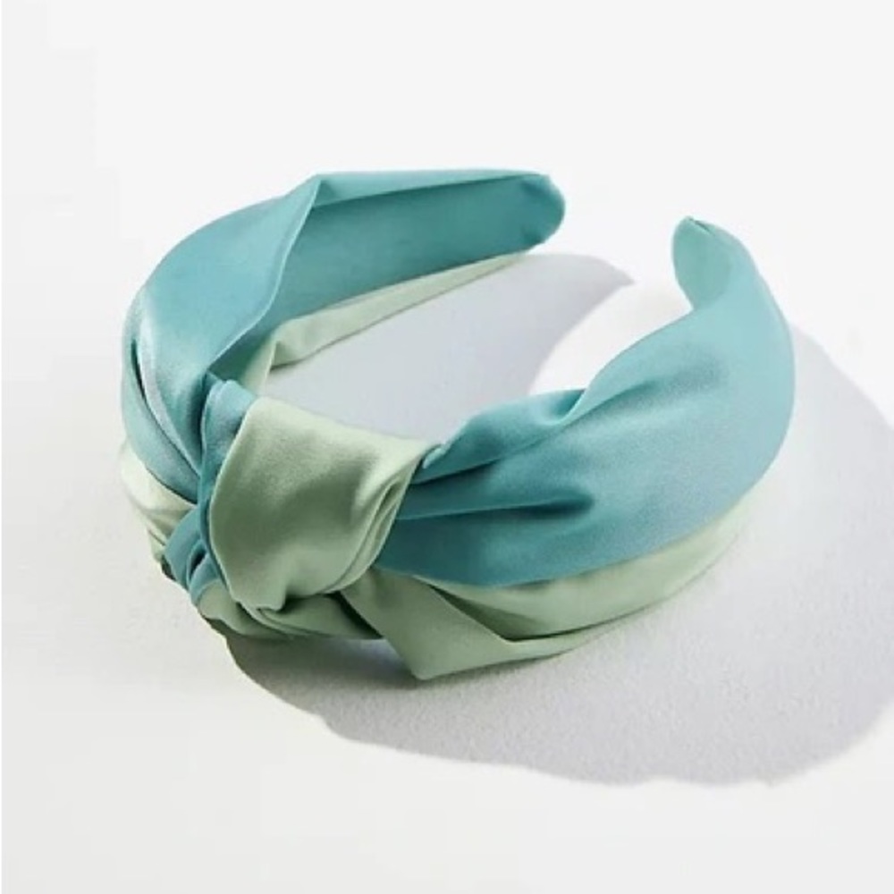 anthropologie aqua/green topknot headband